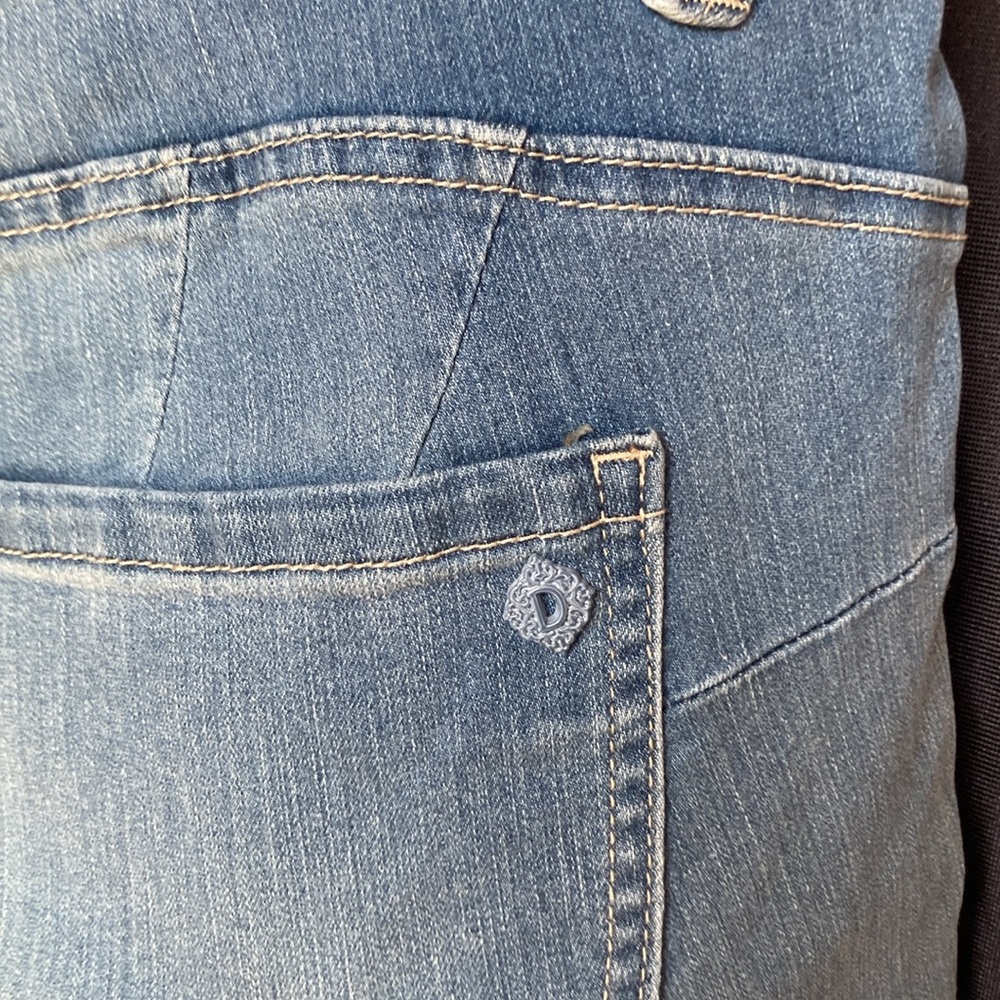 Democracy ab solution jean short denim short w slimming panel distressed 22W - Picture 7 of 17